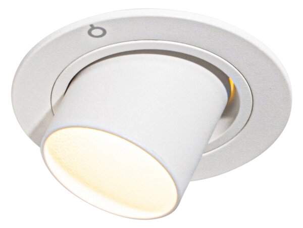 Moderno ugradno reflektorsko svjetlo bijelo GU10 35 mm okruglo nagibno - Installa