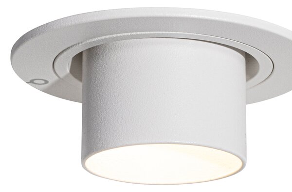 Set od 6 ugradbenih reflektora bijeli GU10 35 mm okrugli nagibni - Installa