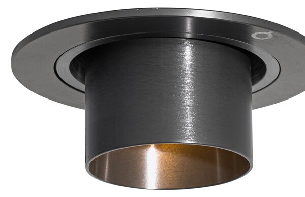 Set od 6 ugradbenih reflektora metalno sive boje GU10 35 mm okrugli nagibni - Installa