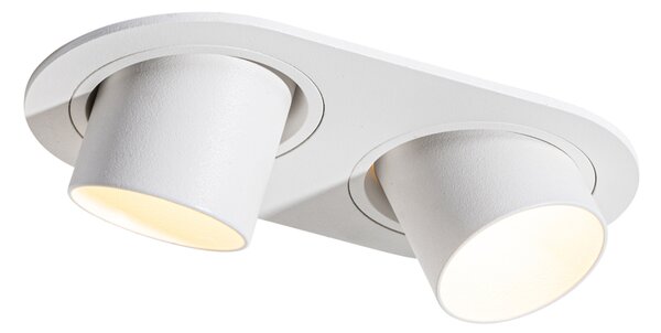 Okruglo ugradno svjetlo bijelo GU10 35 mm podesivo 2-svjetlo - Installa