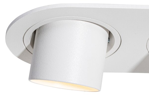 Set od 6 ugradbenih reflektora bijeli GU10 35 mm nagibni 2-svjetla - Installa