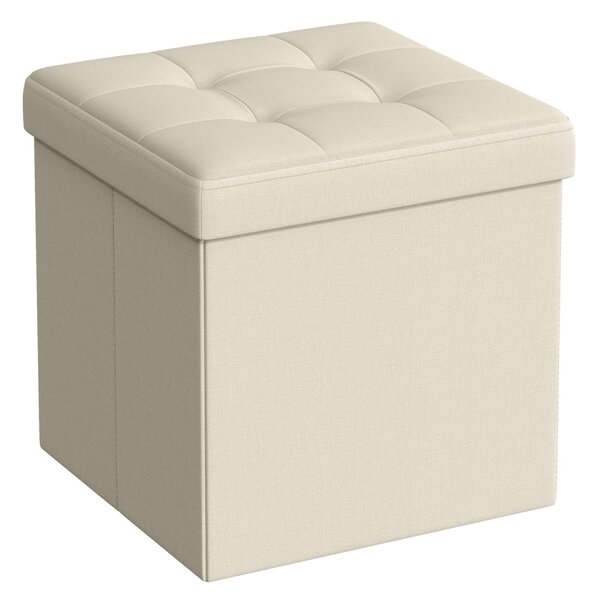 Tabure s prostorom za pohranu OTTOMAN 30x30 cm, krem boje