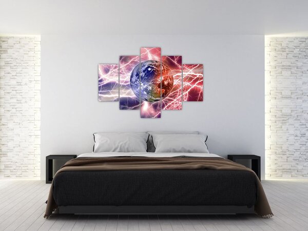 Slika - Zemaljska kugla pod strujom (150x105 cm)