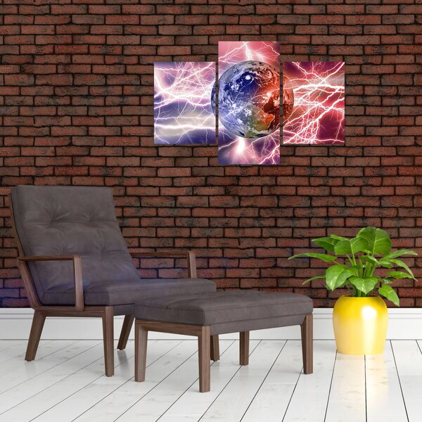 Slika - Zemaljska kugla pod strujom (90x60 cm)