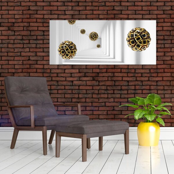 Apstraktna slika nogometnih lopti (120x50 cm)