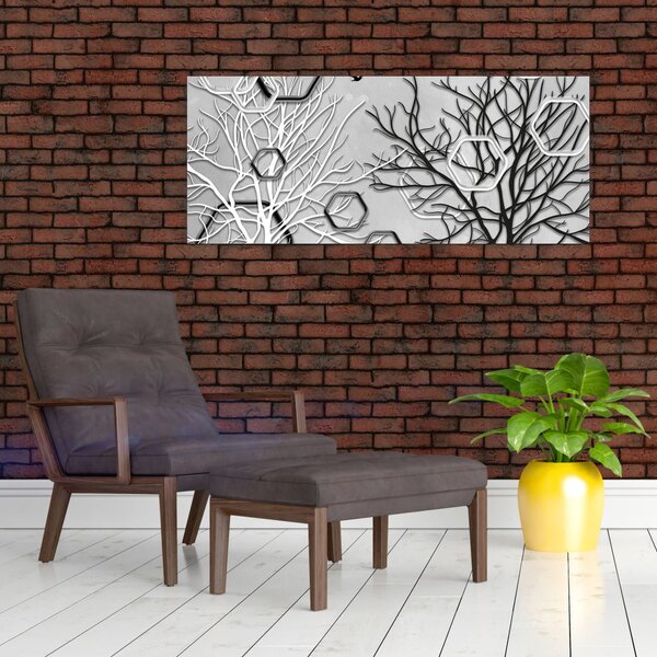 Apstraktna slika s drvećem (120x50 cm)