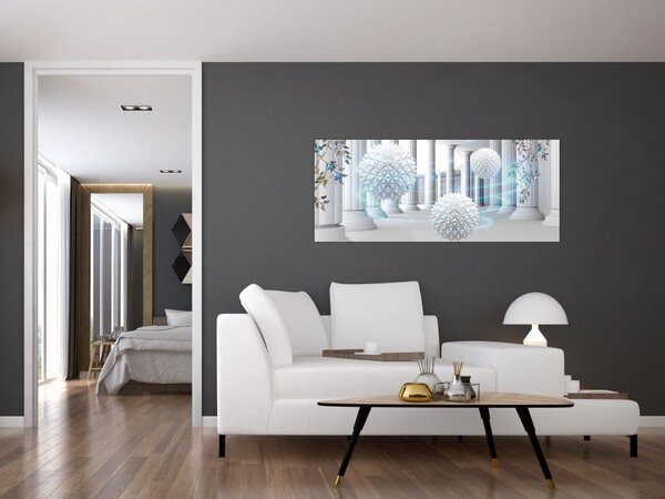 Apstraktna slika u antičkom stilu (120x50 cm)