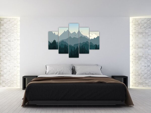 Slika - Planine pogledom grafičara (150x105 cm)
