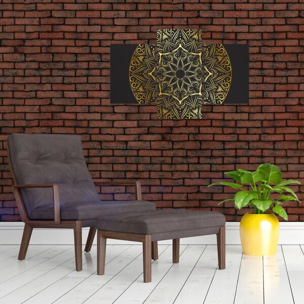 Slika zlatne apstrakcije (90x60 cm)
