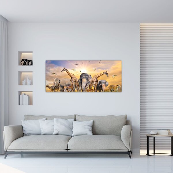 Slika - Afričke životinje (120x50 cm)