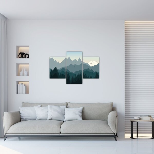 Slika - Planine pogledom grafičara (90x60 cm)