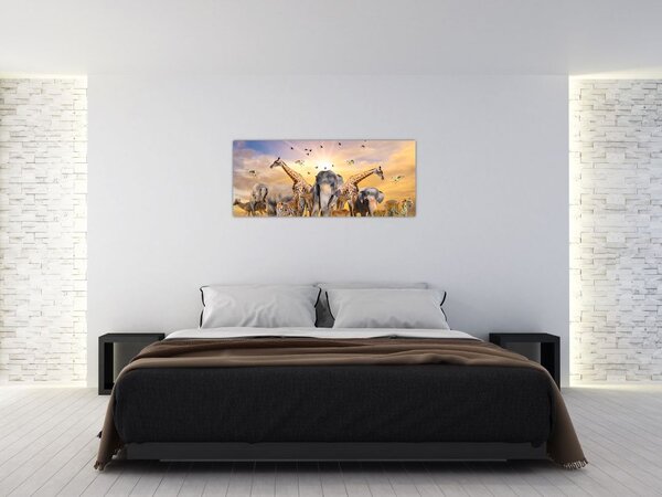 Slika - Afričke životinje (120x50 cm)