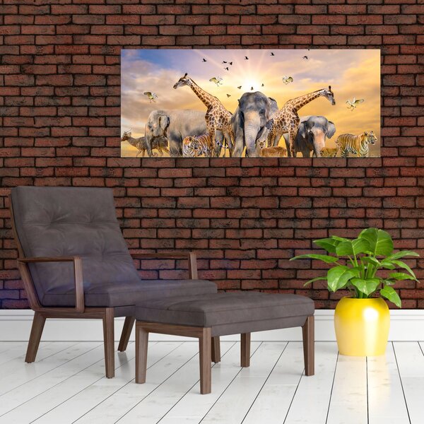 Slika - Afričke životinje (120x50 cm)