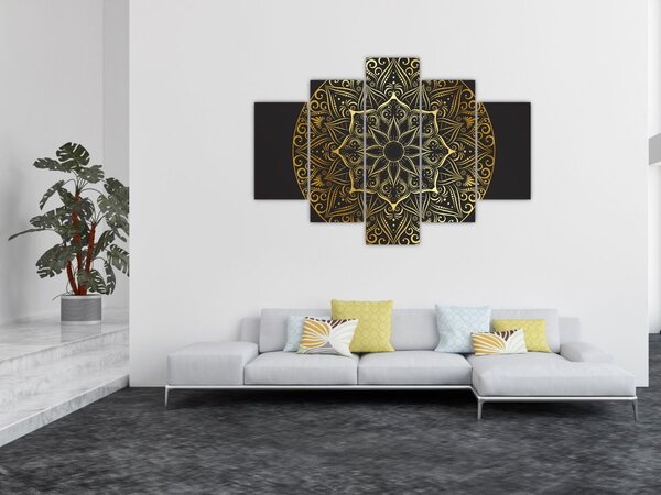 Slika zlatne apstrakcije (150x105 cm)