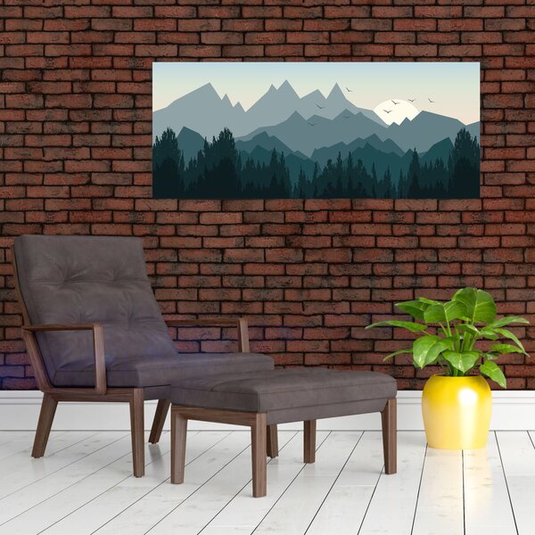 Slika - Planine pogledom grafičara (120x50 cm)