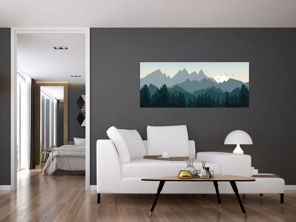 Slika - Planine pogledom grafičara (120x50 cm)