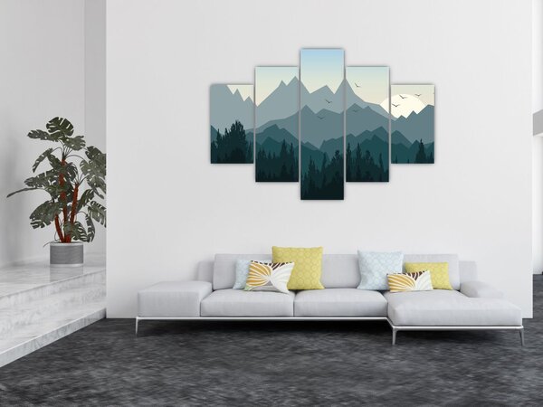 Slika - Planine pogledom grafičara (150x105 cm)