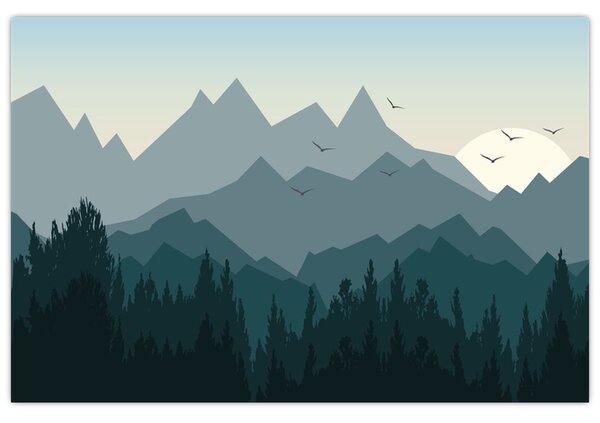 Slika - Planine pogledom grafičara (90x60 cm)