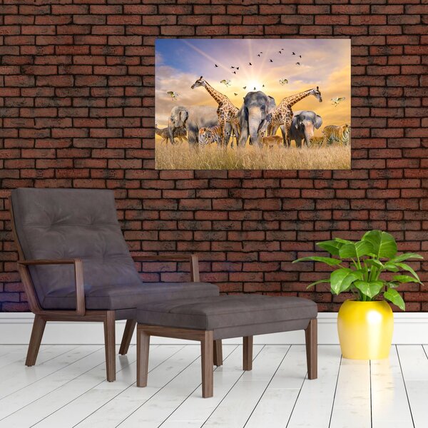 Slika - Afričke životinje (90x60 cm)