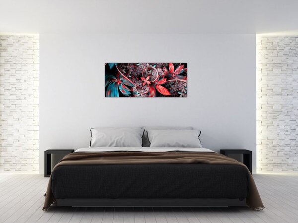 Apstraktna slika egzotičnog cvijeća (120x50 cm)