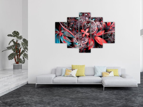 Apstraktna slika egzotičnog cvijeća (150x105 cm)