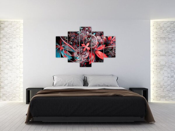 Apstraktna slika egzotičnog cvijeća (150x105 cm)