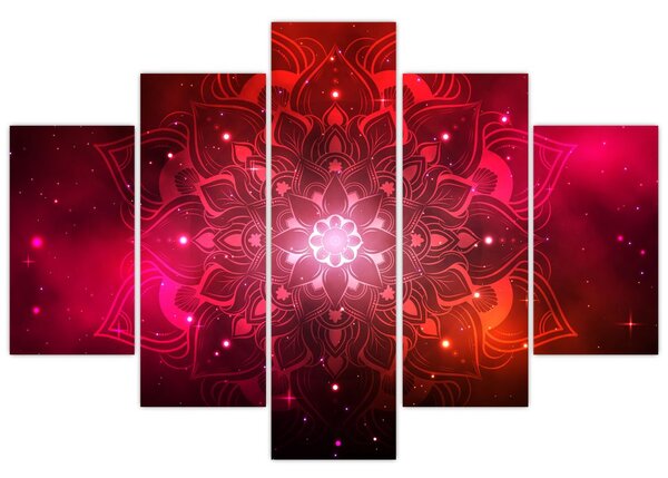Slika crvene apstrakcije (150x105 cm)
