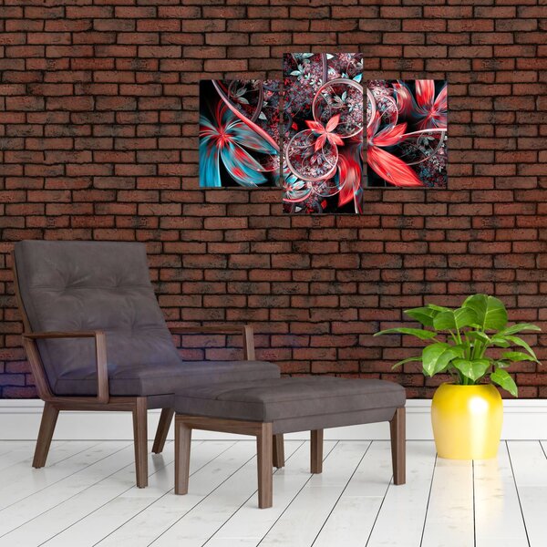 Apstraktna slika egzotičnog cvijeća (90x60 cm)