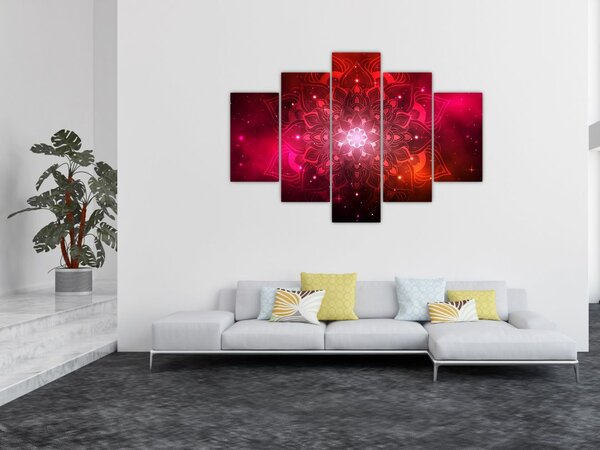 Slika crvene apstrakcije (150x105 cm)