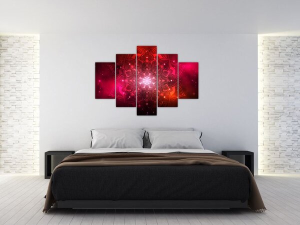 Slika crvene apstrakcije (150x105 cm)