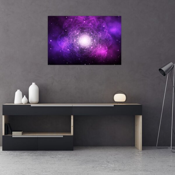 Slika ljubičaste apstrakcije (90x60 cm)