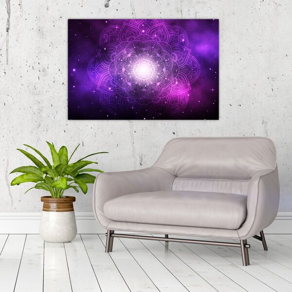 Slika ljubičaste apstrakcije (90x60 cm)