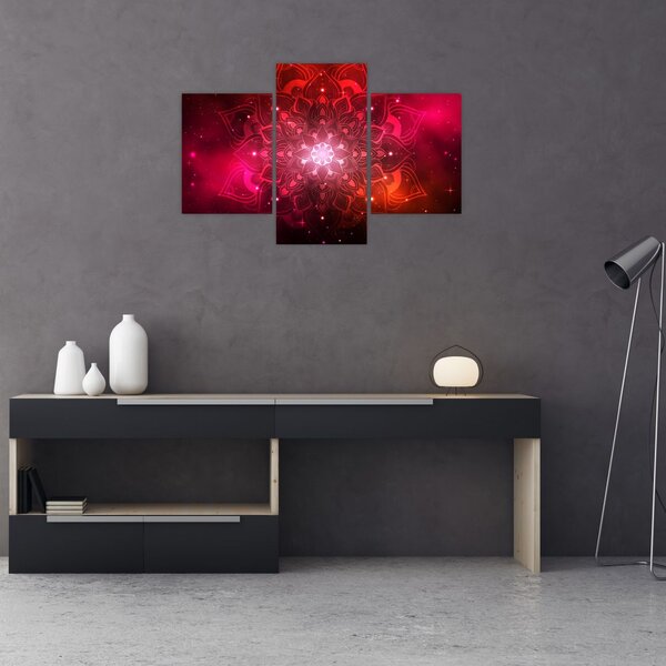 Slika crvene apstrakcije (90x60 cm)