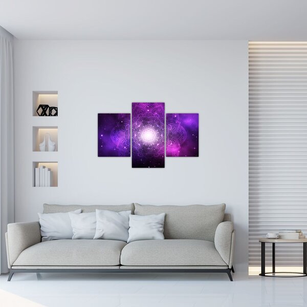 Slika ljubičaste apstrakcije (90x60 cm)
