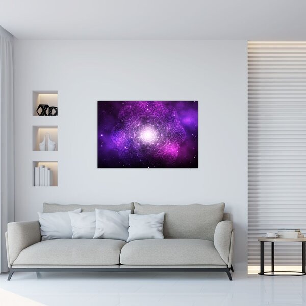 Slika ljubičaste apstrakcije (90x60 cm)
