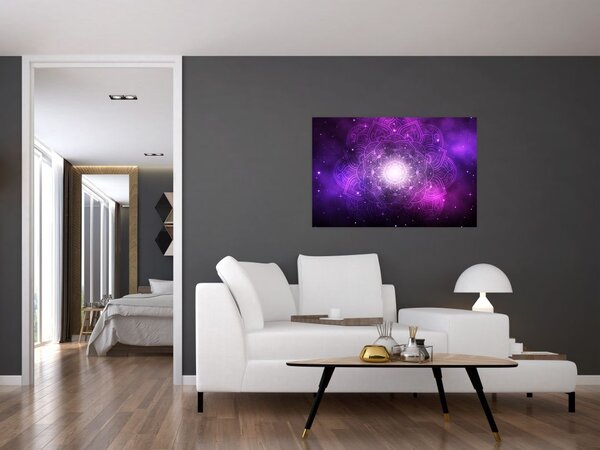 Slika ljubičaste apstrakcije (90x60 cm)