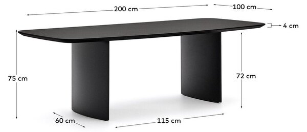 Blagovaonski stol 100x200 cm Litto – Kave Home