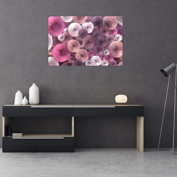 Apstraktna slika cvijeća ruže (90x60 cm)