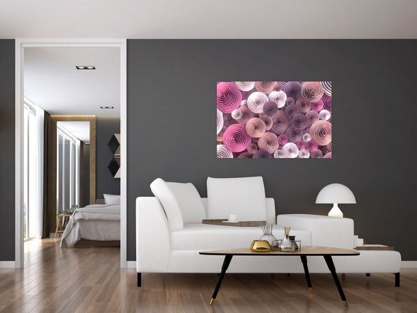 Apstraktna slika cvijeća ruže (90x60 cm)