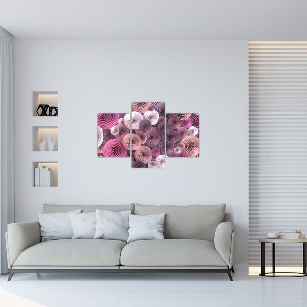 Apstraktna slika cvijeća ruže (90x60 cm)