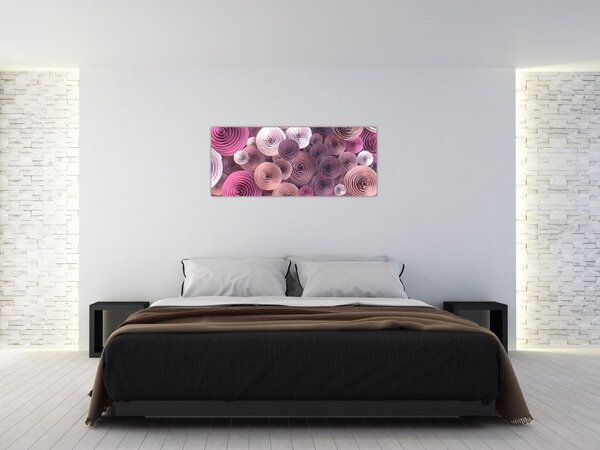 Apstraktna slika cvijeća ruže (120x50 cm)
