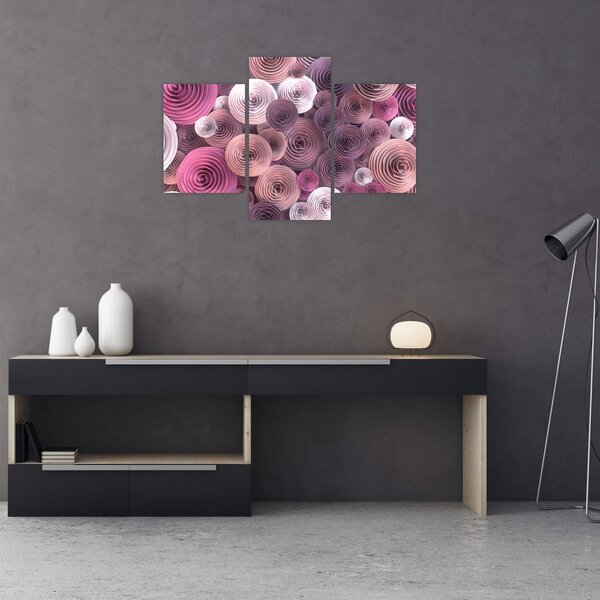 Apstraktna slika cvijeća ruže (90x60 cm)