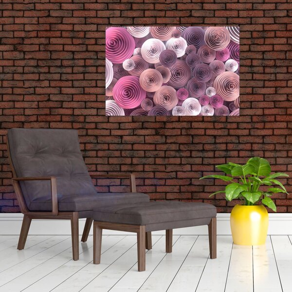 Apstraktna slika cvijeća ruže (90x60 cm)