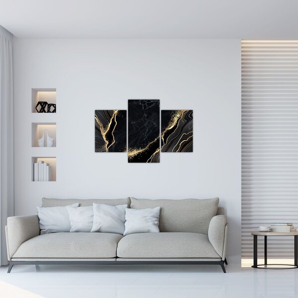Slika zlatne apstrakcije (90x60 cm)