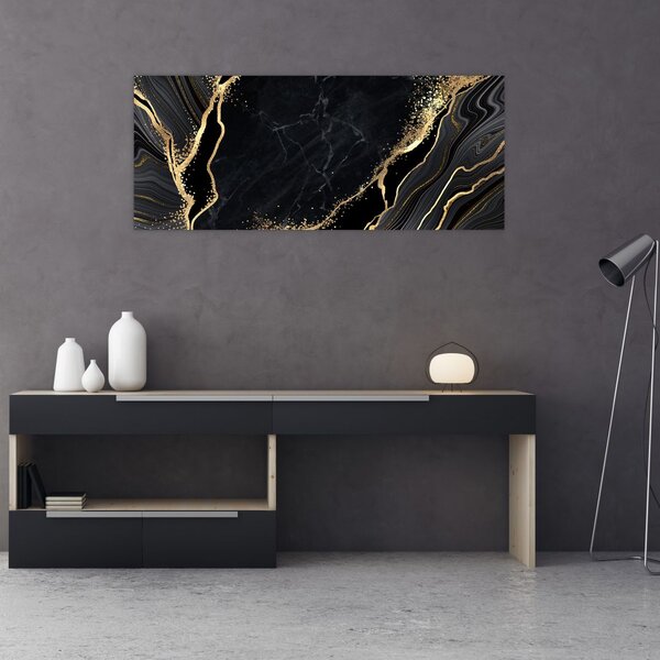 Slika zlatne apstrakcije (120x50 cm)