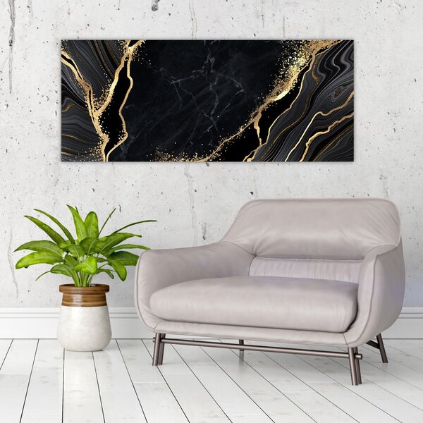 Slika zlatne apstrakcije (120x50 cm)