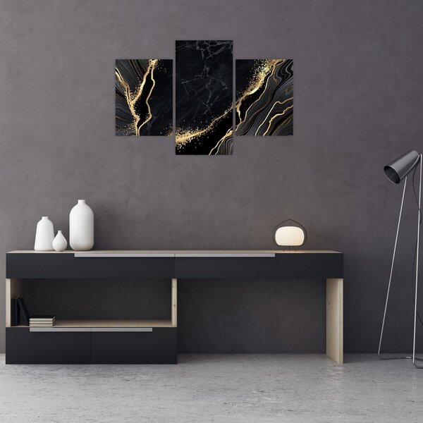Slika zlatne apstrakcije (90x60 cm)