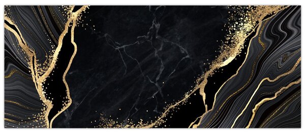 Slika zlatne apstrakcije (120x50 cm)