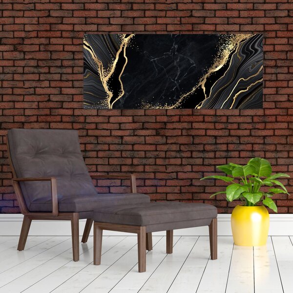 Slika zlatne apstrakcije (120x50 cm)