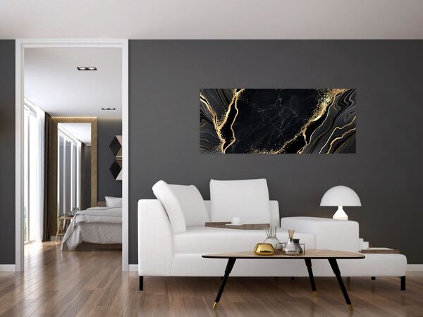 Slika zlatne apstrakcije (120x50 cm)